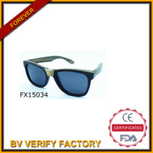 2015 a mano negro madera gafas de sol y gafas de Fudan (FX15034)